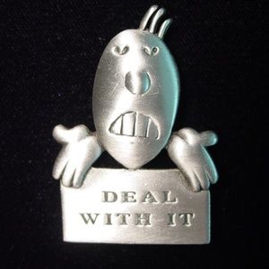 COPY - COPY - 🌸 3/$12 🐝 FUNNY Face 'Deal With It' Pin